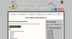 Desktop Screenshot of cyberdefinitions.com