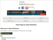 Tablet Screenshot of cyberdefinitions.com